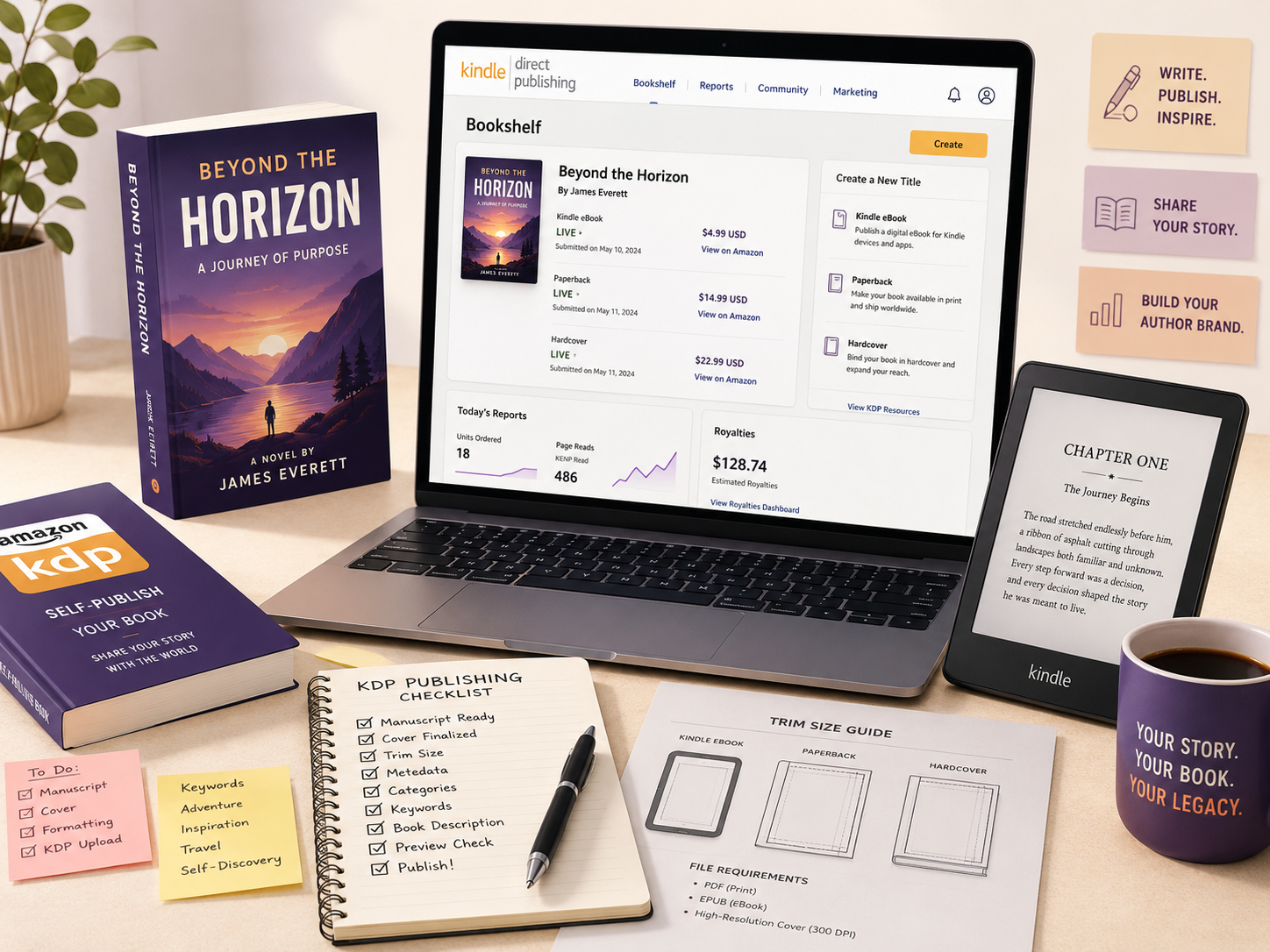 Book publishing preparation for Kindle Direct Publishing