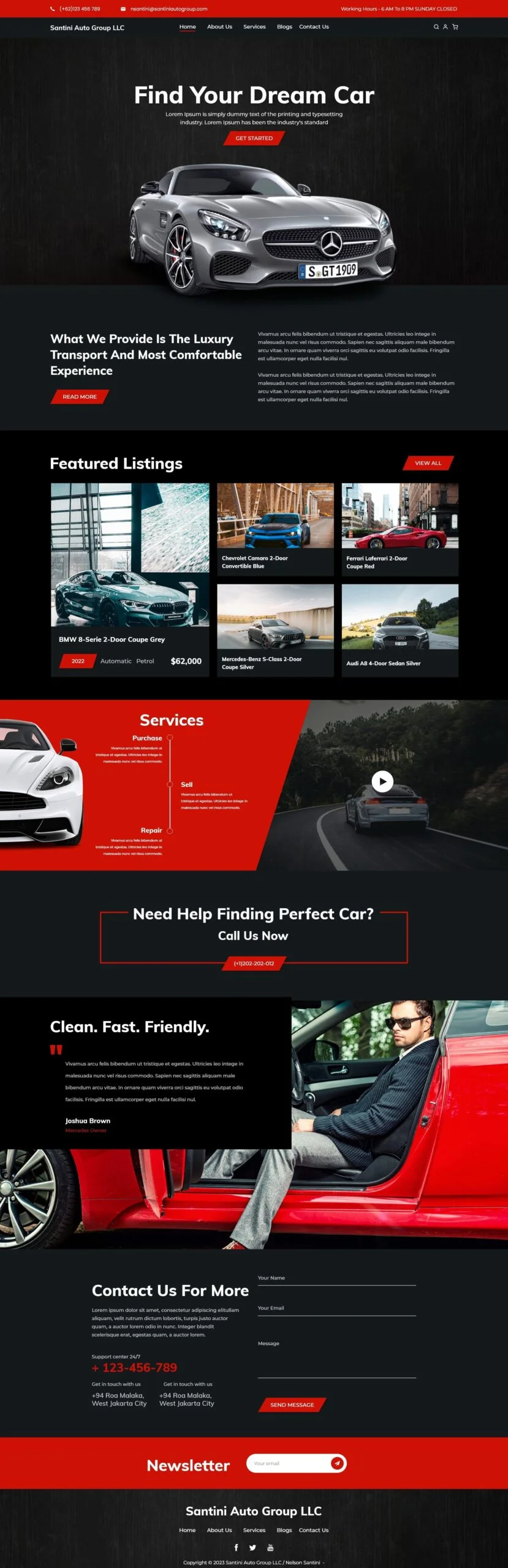 Santini Auto Group LLC website preview