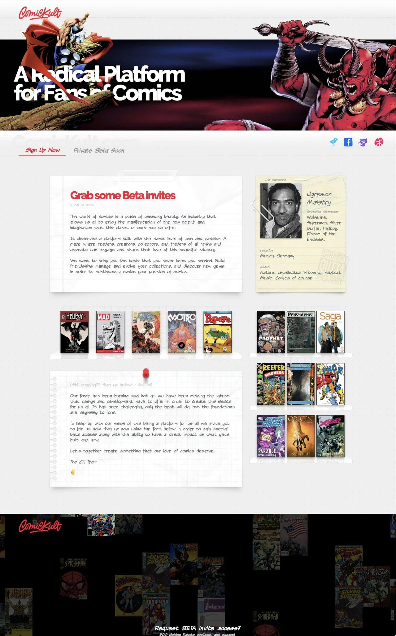 ComicKult website preview