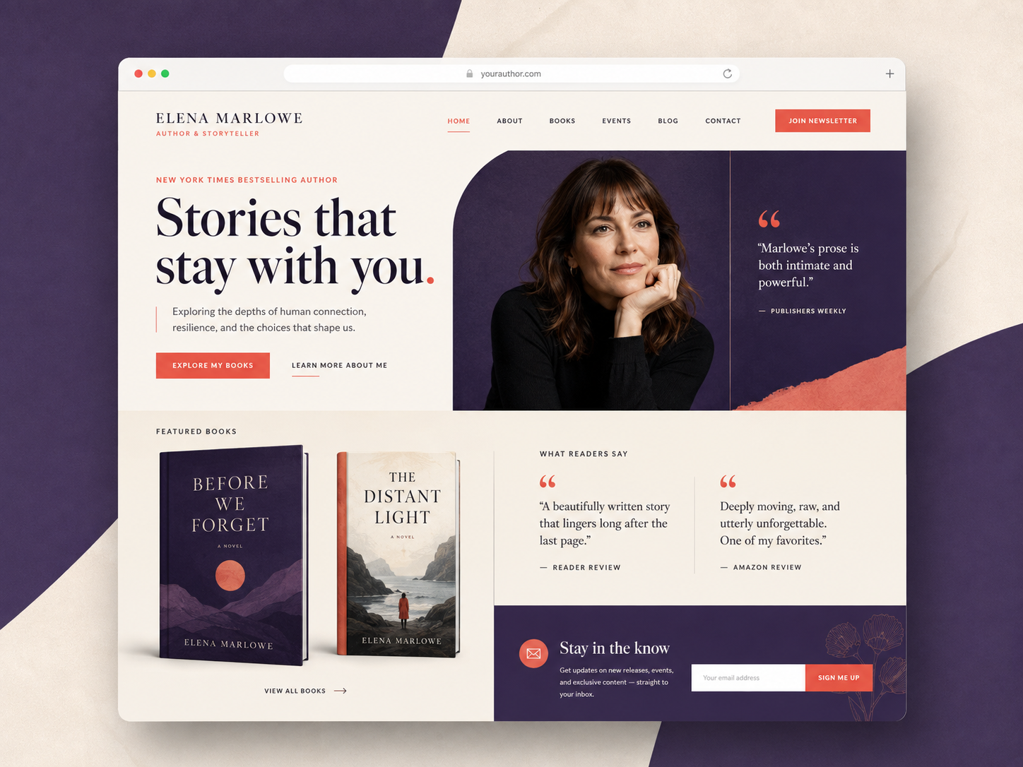 Elena Marlowe website preview